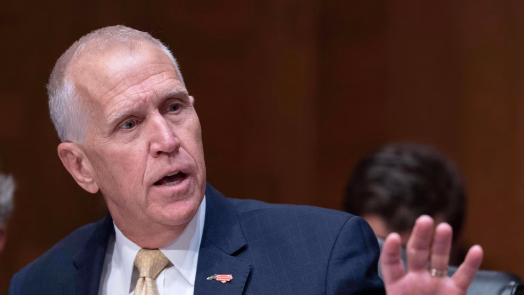 Tillis indicates support for advancing Warsh's confirmation as Trump's nominee for Federal Reserve chair.