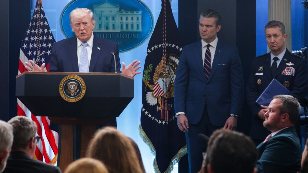Trump addresses the media regarding Iran situation