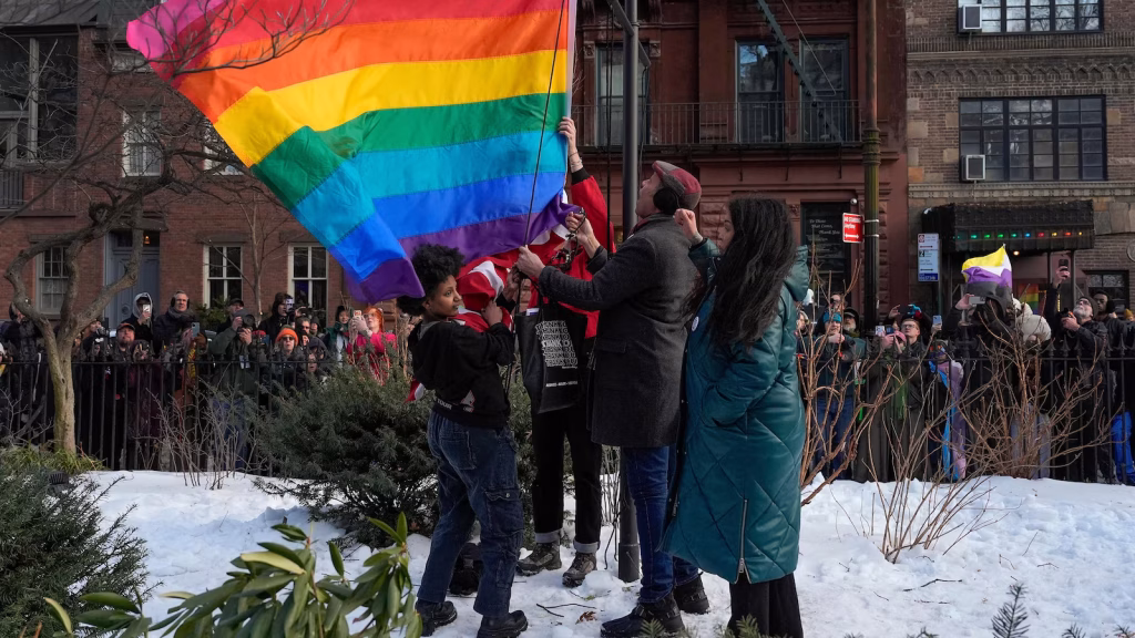 Trump administration permits continued display of Pride flag at Stonewall monument in New York City.
