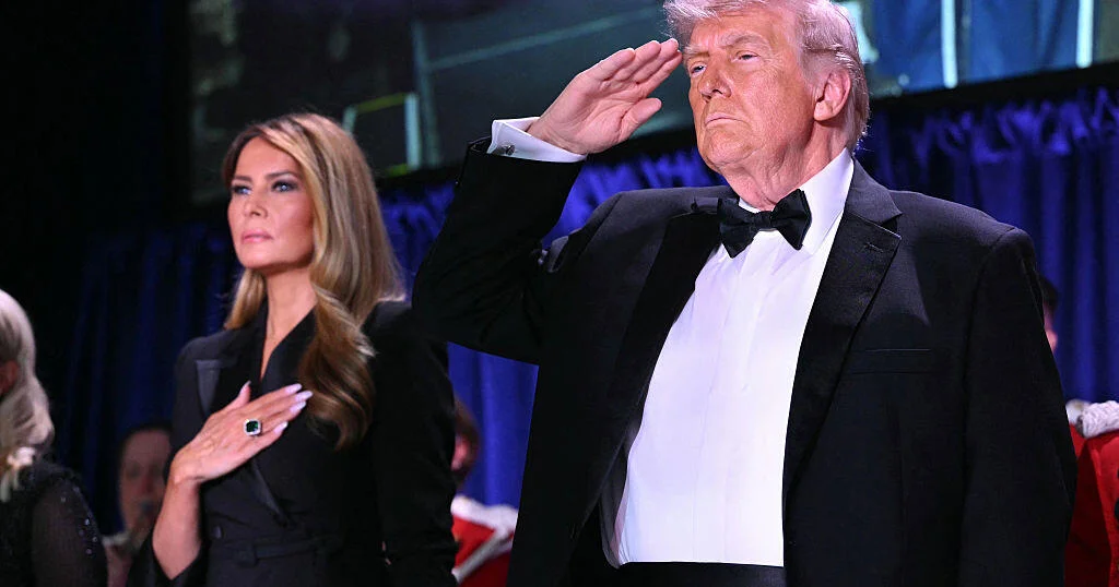Trump participates in his inaugural White House Correspondents' Dinner as president.