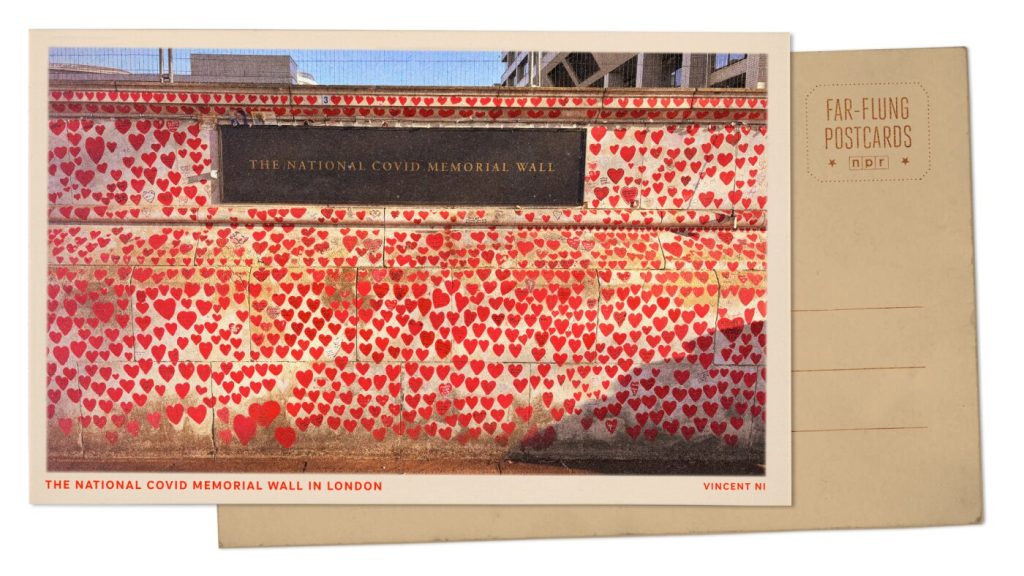 Vigil Held at London’s COVID Memorial Wall Near Parliament