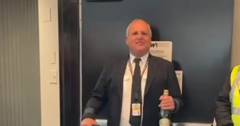 A departing Spirit Airlines pilot's final flight was called off due to the airline's unexpected shutdown, leading to an unplanned send-off event.