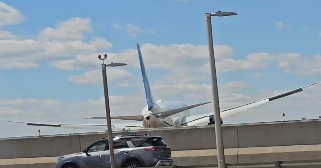Aircraft Landing at Newark Airport Causes Damage to Tractor-Trailer and Light Post