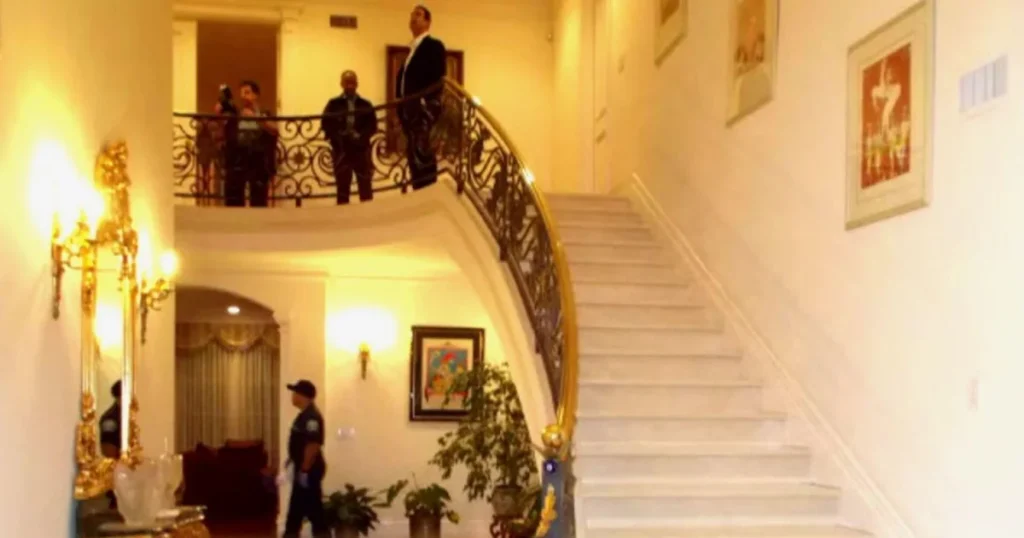 Beverly Hills widow found deceased at the base of a staircase in her home; investigation underway.