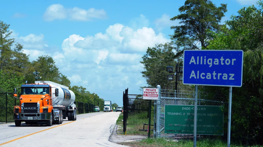 DeSantis states that 'Alligator Alcatraz' immigration facility was initially intended as a short-term solution.