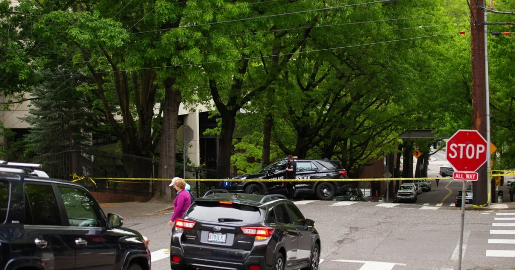 Explosive-laden vehicle collides with athletic center in Portland, resulting in driver's death
