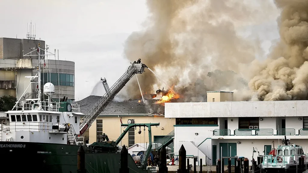 Fire consumes USF Marine Science Lab, resulting in total destruction of St. Petersburg facility.