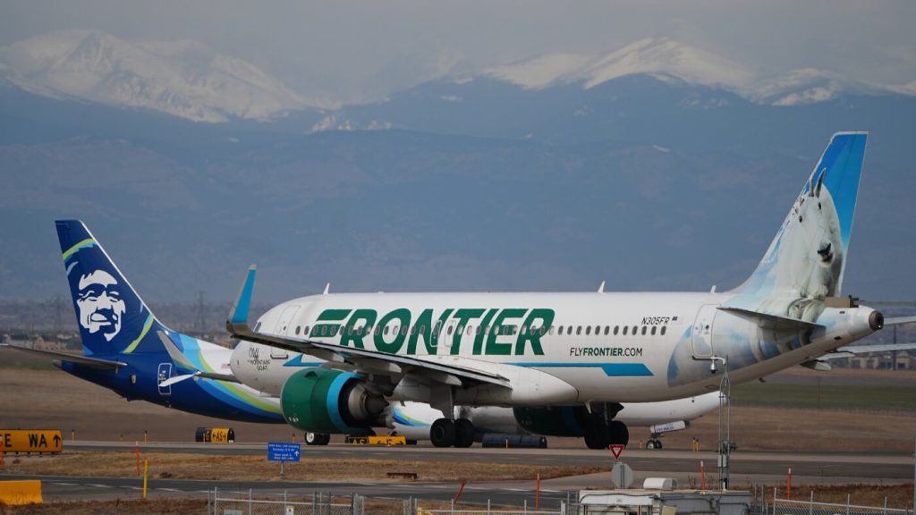 Frontier Airlines aircraft collides with pedestrian, resulting in fatality.