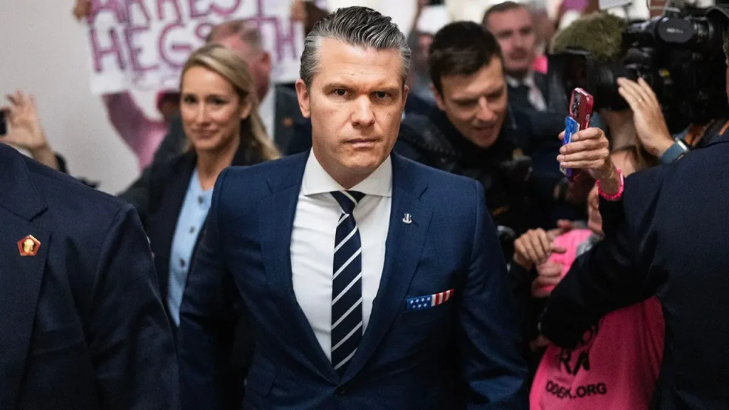 Hegseth appears before House Appropriations Committee regarding $1.5 trillion defense budget proposal.