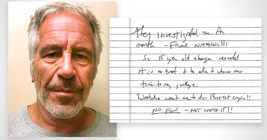 Judge publishes potential suicide note linked to Jeffrey Epstein.