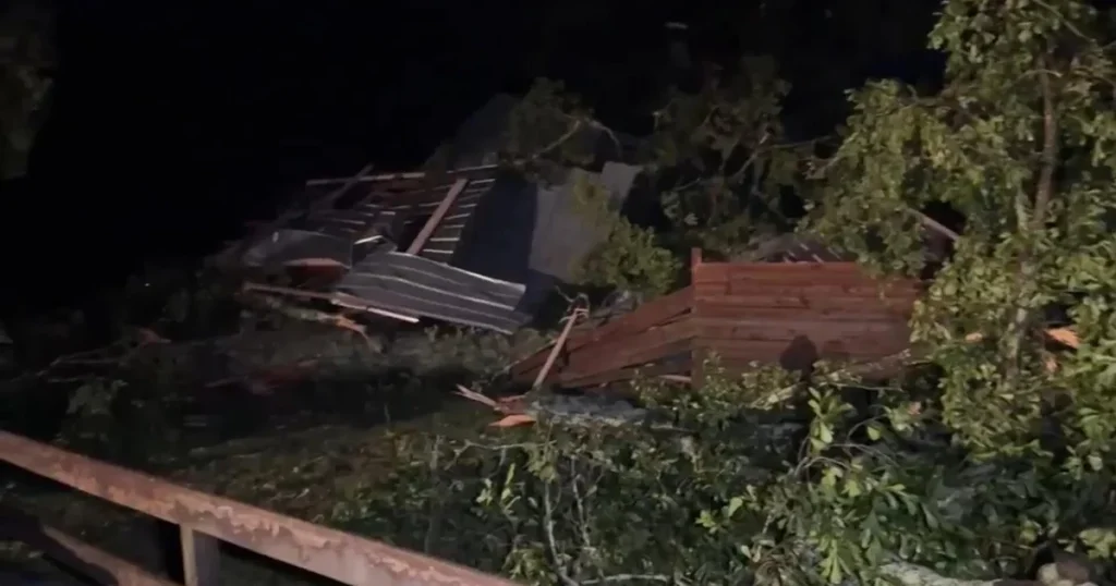 Mississippi experiences 14 tornadoes as severe storms damage numerous homes and disrupt electrical services.