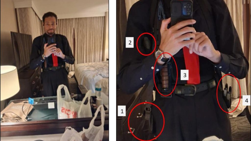 Prosecutors publish footage of armed individual entering journalists' gala event.