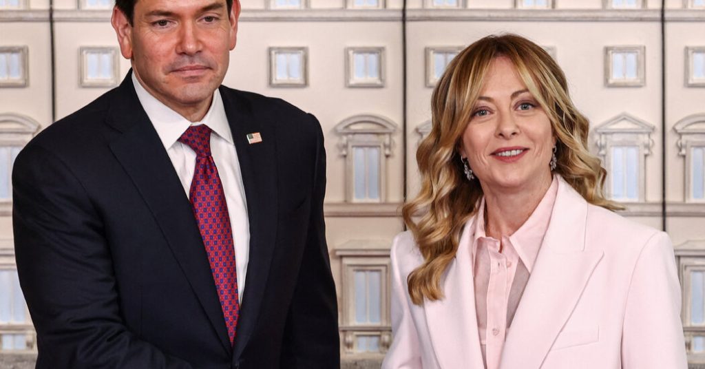 Rubio Engages with Meloni Amid Tensions in U.S.-Italy Relations and Trump’s Criticism of the Pope