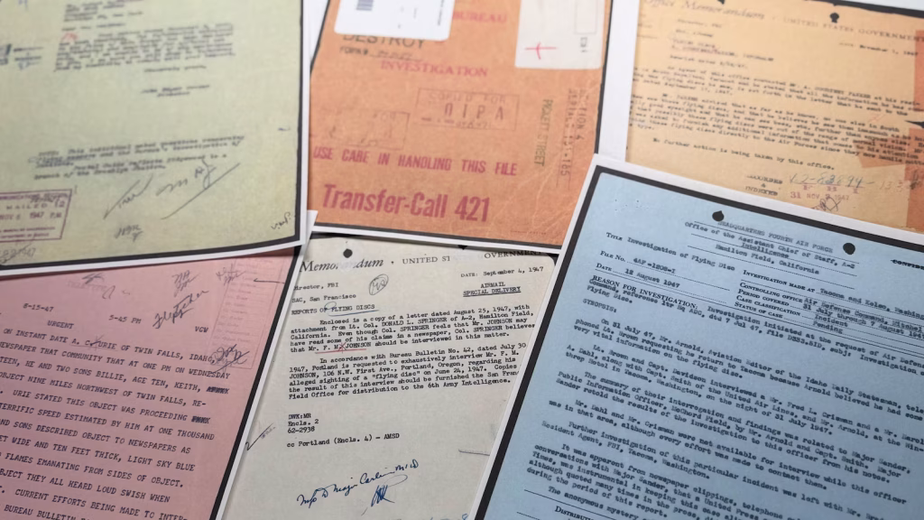 UFO documents reveal details of sightings while allowing public interpretation.