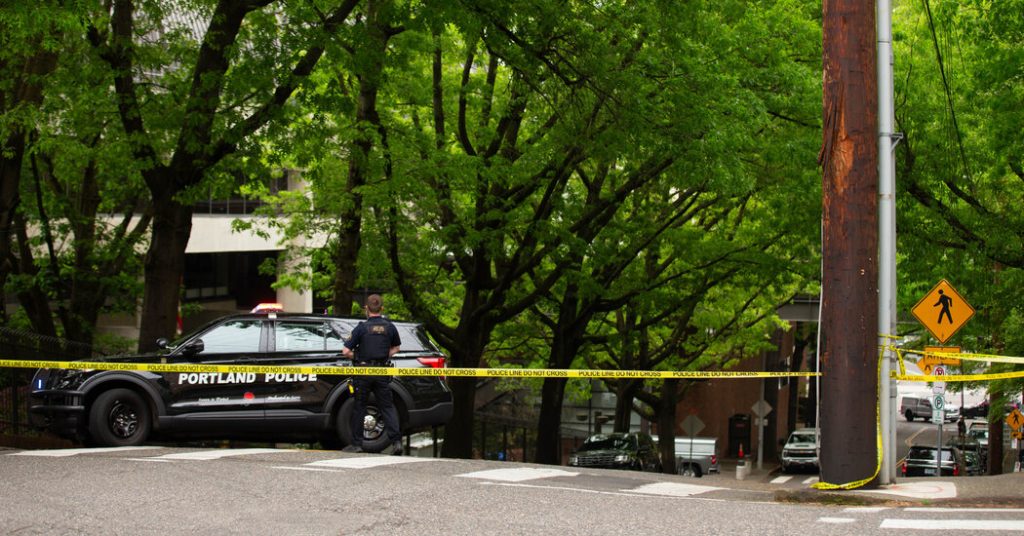 Vehicle containing bomb crashes into sports facility in Portland, Oregon.
