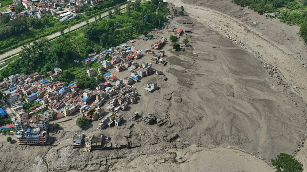 Eight fatalities and hundreds unaccounted for following avalanche-induced flash floods in Nepal.